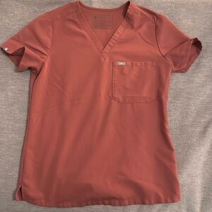 Women’s Mauve Slim Catarina- One pocket Scrub Top